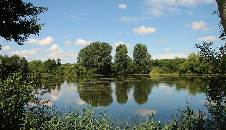 Langford Lake near holiday home in Wiltshire